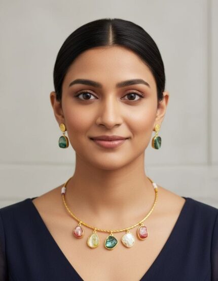 Ethereal Shine Danglers – Soft Glow, Royal Grace