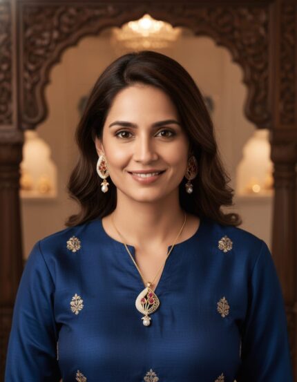 Pearl elegance Drop Pendant Set