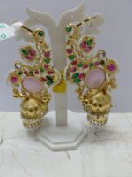 Rajwadi Peacock Ear Cuff Jhumkas