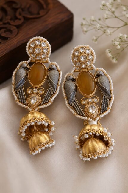 Mayura Navratna Jhumkas