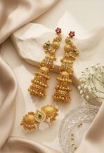 Zarina Ear Cuff Jhumkas Gold Plated Traditional Earrings